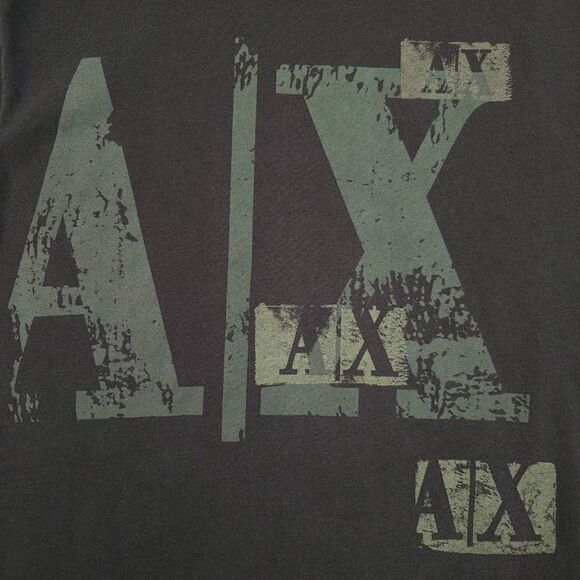 Vintage Armani Exchange T Shirt Mens Size Medium Black 90s A/X Made In USA - Picture 2 of 8